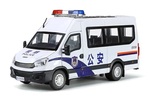 Image of Invite Enterprise 1:24 Scale Police Van Exclusive Alloy Metal Pull Back Die-Cast Car Model With Sound Light Mini Auto Toy For Kids Metal Model Toy Car With Sound And Light?Colors As Per Stock ?