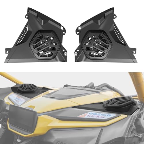 LitMiRaCle フロントダッシュスピーカーポッドパネル Can Am Maverick R 2024+用 ダッシュボードスピーカーエンクロージャー ポッドマウント Can Am Maverick R 2024+ 全モデルアクセサリー(2個)