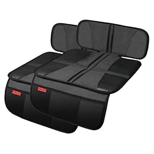 Car Seat Protector – Seat Protection Mat – Thick Padding – Durable, Waterproof Fabric, Leather Reinforced Corners & 3…