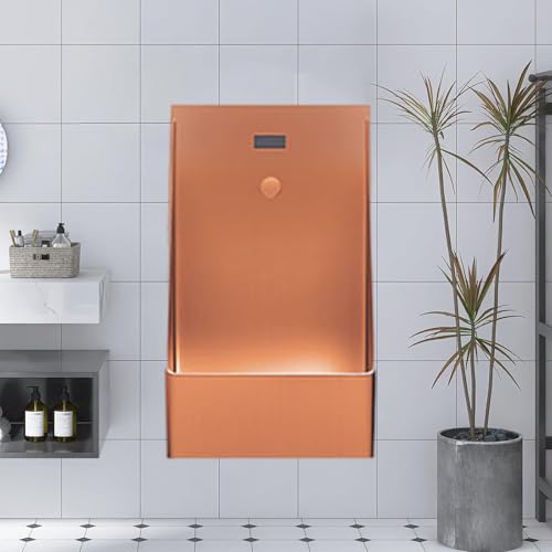 XEEAOFE Inodoro De Acero Inoxidable para BañO Familiar, Urinarios con VáLvula De Descarga con Sensor, para BañOs, Hoteles, Tiendas,Rose Gold