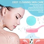 2Pack Silicone Face Brush Manual Face Scrub Brush Soft Facial Brushes Waterproof Exfoliating Face Brush Skin Friendly Face Cleaner Brush for Women and Men Blackheads Makeup Residues Removal - Image 2