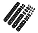 Green Blob Outdoors 4-Pack Polymer Rail Section Kit L2 L3 L4 L5 Sizes (with Camming T-Nuts) for mounting Accessories flashlights, red dot Sights, and More (Black)