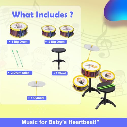 Image of Prime Toys for Kids Playing (Drum Set for Kids)