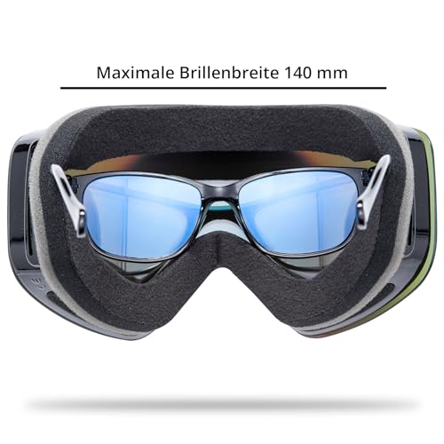 NAKED Optics The STORM Ski Goggles Men, Ski Goggles Women, Snowboard Goggles, Ski Goggles with Interchangeable Lenses (STORM OTG Black) - Image 4