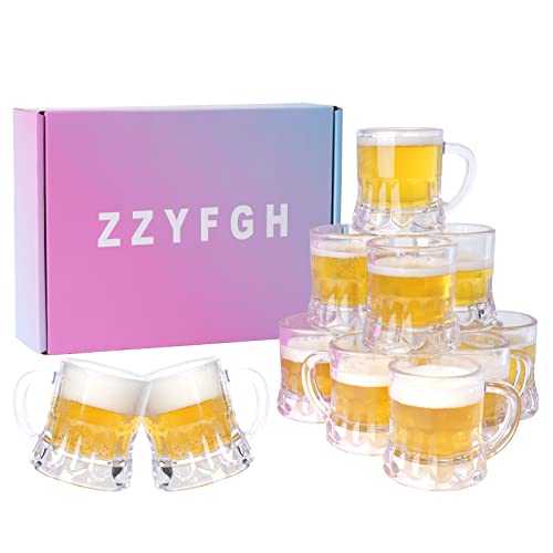ZZYFGH 12-Pack 2 oz Mini Plastic Beer Mugs