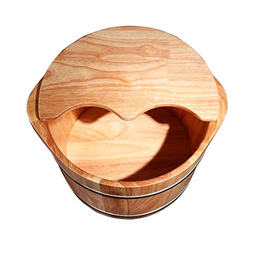 Spa de pies de madera para pedicure con tapa 22 cm miniatura 1