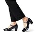 DREAM PAIRS Women's Oxfords Mary Jane Dress Shoes Heels for Women,Size 10,Black-Pat,SDOX2301W