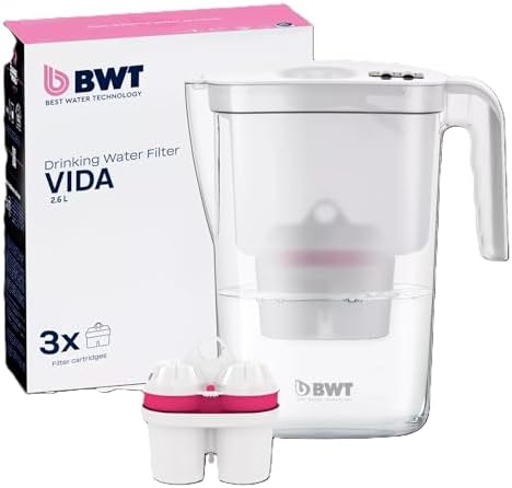 BWT Jarra Filtradora de Agua Vida Blanca 2,6L – Reduce Cal, Cloro...