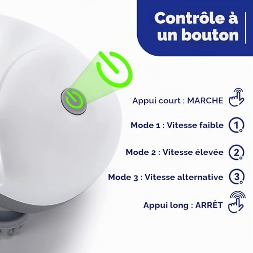 BIBIRE Masseur de Tête électrique, Masseur de Cuir Chevelu IPX7 Sans Fil avec 4 têtes de Massage, Masseur de grattoir de Tête Portable pour la Croissance des Cheveux et Relaxation du Stress – vue 3
