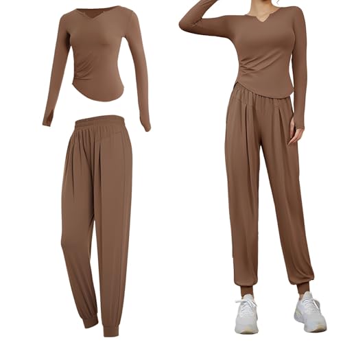 2 Piece Sets for Women, Black Pilates Outfits, TC54014 Bundle, Polyester-Spandex, Comfortable Wear for All Body Types, XXL