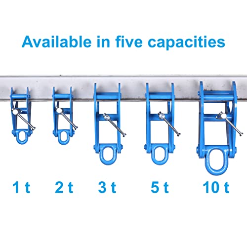 Tractel Corso Beam Clamp - Adjustable Clamp | 1 Ton - 2200 Lbs Load Capacity | 3 To 9 Inch Opening | Heavy Duty Design & Industrial Strength | Lt-1B Model #TOP6