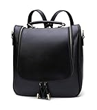 Rei?verschluss Longzibog Dual verstellbare Schultergurte und H?ngeschlaufenband Mode Simple Style Fashion Tote Top Handle Schulter Umh?ngetasche Satchel Schwarz