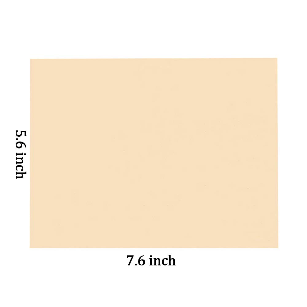 Blank Tattoo Skin Practice - 8 x 6 Double Sides Tattooing and Microblading Eyebrow Practice Skin Disposable (5pcs)