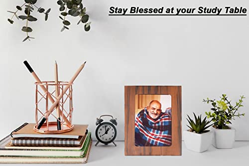 Image of Neem Karoli Baba Photo Frame for Table & Desk | Neeb Karori Baba (Picture Size 5x7 Inch) - GR-1085