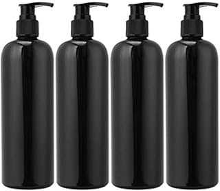 DOITOOL 4PCS Empty Plastic Foaming Soap Dispenser Pump Bottles for Liquid Hand Soap Dispenser Empty Refillable Soap Dispenser for Bathroom and Kitchen Sink (500ml,Black Bottle)