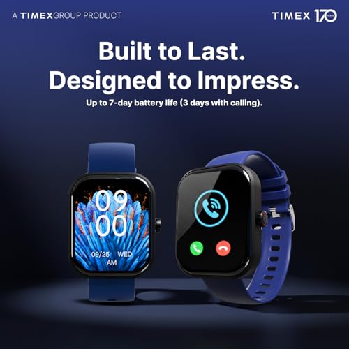 Image of TIMEX iConnect Arc+ 2.01 inch(5.1cm) IPS Display with BT Calling Smartwatch for Unisex - TWIXW1602T