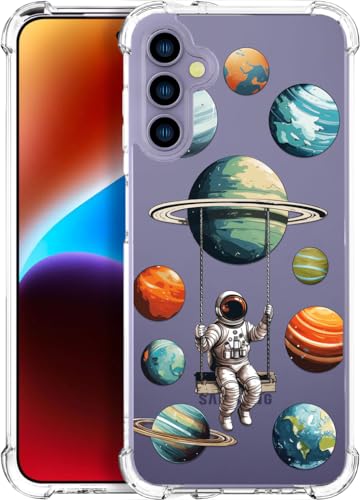 ENDIY for Samsung Galaxy S24 & S25 Case - Clear Space Planets