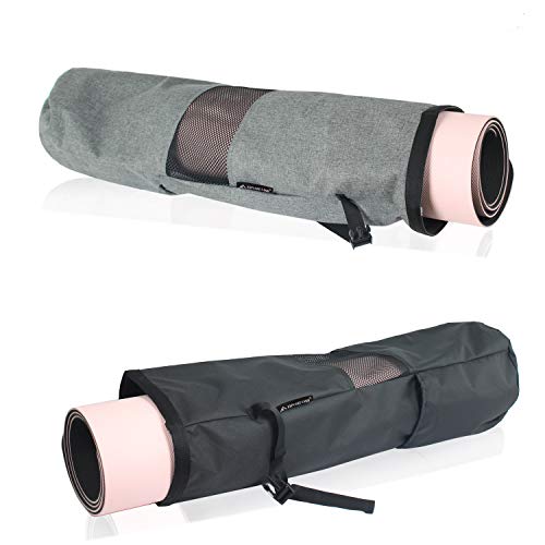 Explore Land Oxford Yoga Mat Storage Bag With Breathable Mesh Window And Large Pocket (Fits For Thicker Or Widen Yoga Mat, Black) #TOP6