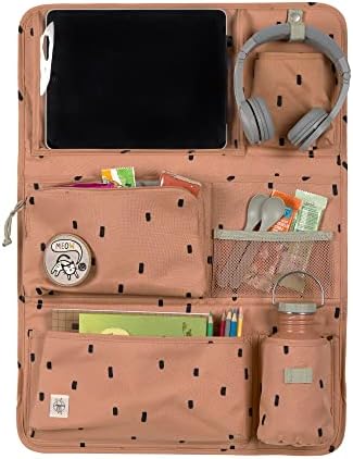 LÄSSIG Organizer na tylne siedzenie samochodu Torba do zawieszenia składany 60 cm/Car Wrap-to-Go Happy Prints Karamell