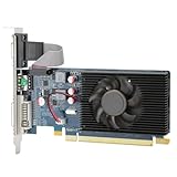【Le meilleur pour votre construction compacte】 La carte graphique PCI Express 3.0 est équipée d' ventilateur de refroidissement silencieux et le ventilateur est résistant à la poussière pour une fiabilité améliorée. Le grand ventilateur et le radiateur à haute efficacité sont en direct avec le processeur pour effet de dissipation thermique plus rapide. en veille, l'effet de dissipation de chaleur peut être augmenté de 20%, et pendant le fonctionnement, il est très