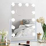 MISAVANITY Hollywood Vanity Makeup Mirror with Lights, Large Vanity Mirror with Wireless Charger and...