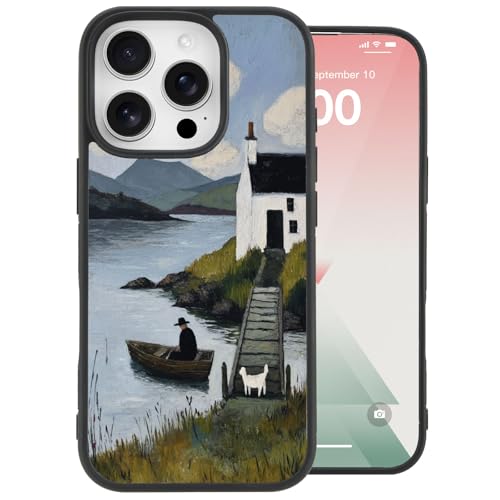 Coque originale iPhone 16 Pro peinture à l'huile avec cadre TPU et dos rigide premium