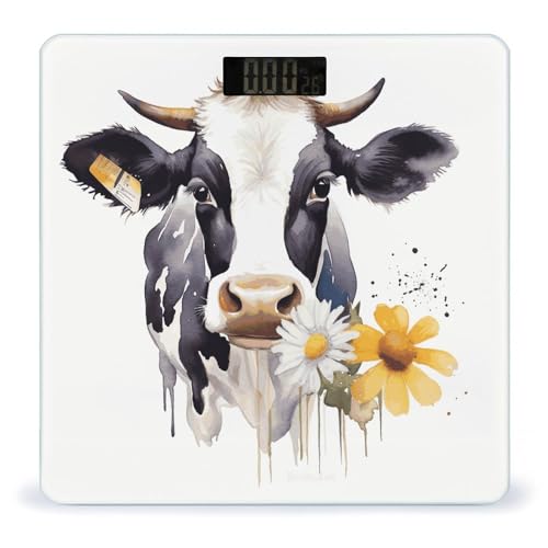 Báscula de baño digital con vidrio templado, capacidad 400 lb miniatura 1