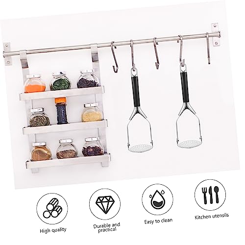 Kartoffelstampfer, 3 Stück, Edelstahl, Kartoffelpresse, manuell, Kartoffelstampfer, Kartoffelpresse, Stampfer, Küche, Kartoffelstampfer, Obststampfer, Edelstahl, Kartoffelzerkleinerer, Zitronennahrung