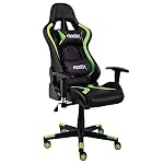 Moob Cadeira Gamer Reclinável Thunder Com Almofadas para Lombar e Pescoço Preto/Verde 14 41CcBYFahIL