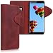Produktbild kalibri Sony Xperia XZ3 Hülle - Leder Handyhülle für Sony Xperia XZ3 - Dunkelrot - Handy Wallet Case Cover
