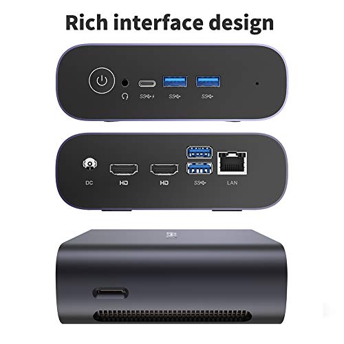 Mini PC Desktop Computer AERO 3 Windows 11 Pro | 8th Core i5-8279U (4C/8T,up to 4.10 GHz) | 8GB DDR4,256GB SSD | Dual 4K HDMI | Bluetooth 5.0 | 1000Mbps Ethernet | 4*USB3.0,1*Type C - Image 4