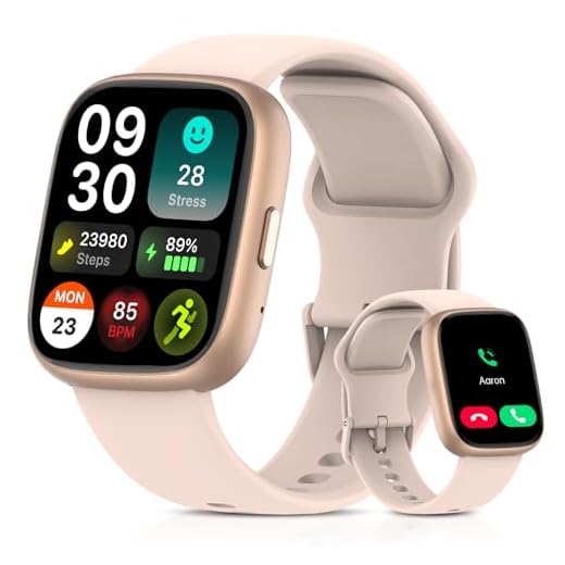 EchoByte 2026 Upgraded Smart Watch Alexa Built-in【1.83" HD Touchscreen】【BT5.3 Call, 100+ Sports Modes & IP68 Waterproof】 Fitness Tracker 24/7 Heart & Sleep Monitor for Android iOS Men Women