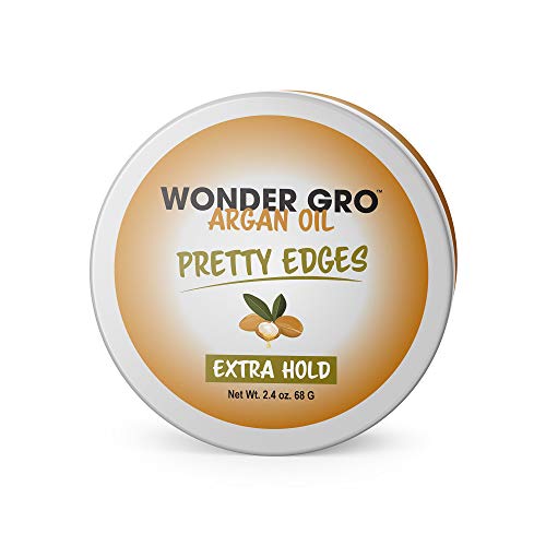 Wonder Gro Argan Oil Edge Gel for Extra Hold, 2.4 oz - Smooth & Control for Hair