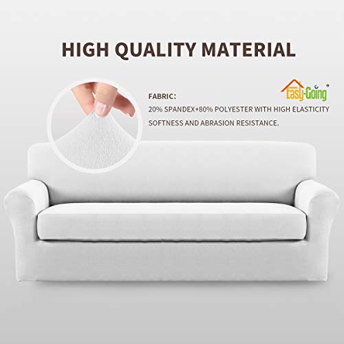 Image of Easy-Going 2 Pieces Stretch Oversized Couch Sofa Slipcover Washable