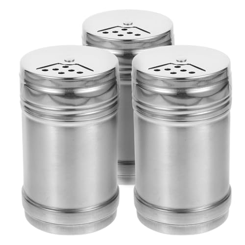 Imagen de Luxshiny 3 Dispensadores De Sal Y Especias Herméticos De Acero Inoxidable Para Cocina Repostería Y Barbacoa Pequeños Frascos Para Polvo