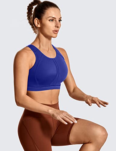 Image of SYROKAN Full Coverage Plus Size Sports Bras for Women | Racerback, Wireless, Removable Paddeds, Cooling Keyhole Back, High Support, Running Bra, Workout
