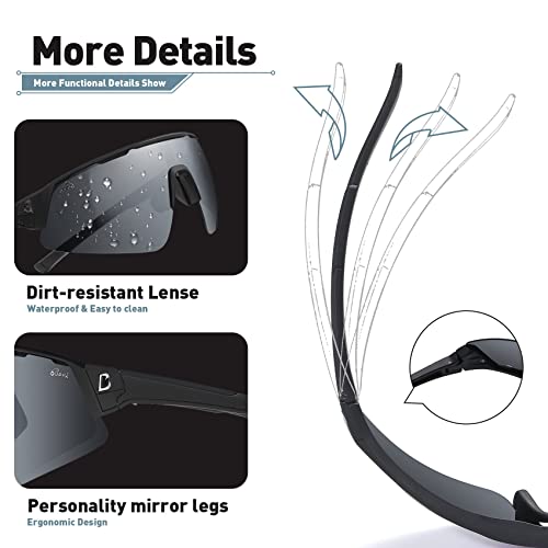 100 CLASSIC Polarized Sports Sunglasses Wraparound Design TR90 Lightweight Frame With UV 400 Protection Glasses for Women Men3