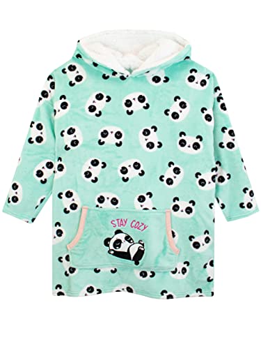 Harry Bear Girls Blanket Hoodie Oversize Supersoft Wearable Fleece for Kids Panda One Size
