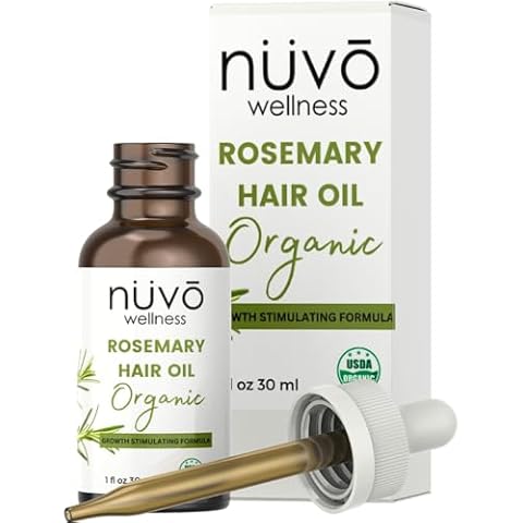 Rosemary Oil for Hair Growth Organic - Organic Moroccan Rosemary Oil Blended with Organic Jojoba Oil - Great for Moisturizing for Split Ends - Moisturize Dry Scalp - 30 ml Product of Canada Cover