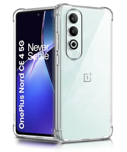 Image of WOW IMAGINE Clear Back Cover Case for 1+ OnePlus Nord CE 4 5G | Shockproof Soft TPU Case | Cushioned Edges for Ultimate Protection Back Cover Case - Transparent