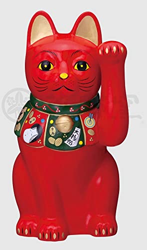 薬師窯 錦彩福尽招き猫 運気アップ 風水 置物 インテリア 猫 ねこ ネコ