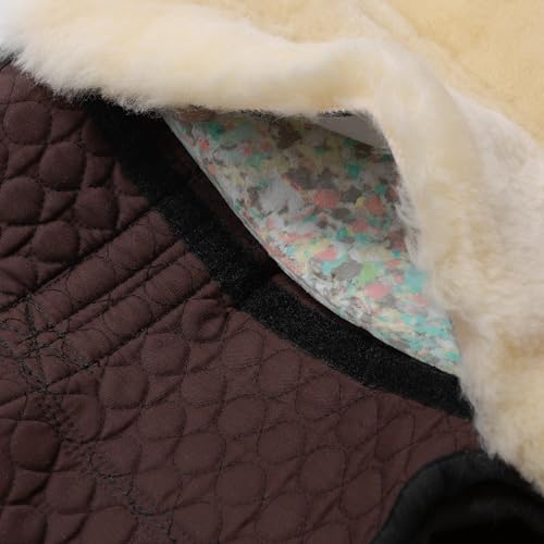 Miniatura 4 de Christ Montura Inglesa Para Caballo Fellsattel Basic Plus Silla De Montar De Piel De Cordero Con Rellenos Extraíbles, Talla Media-Sangre, Color Marrón