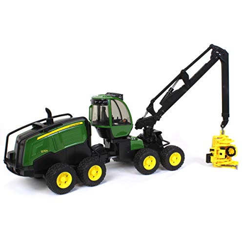 image for Bruder John Deere 1270G Harvester Toy with Rotating Cab and Tree Trunk