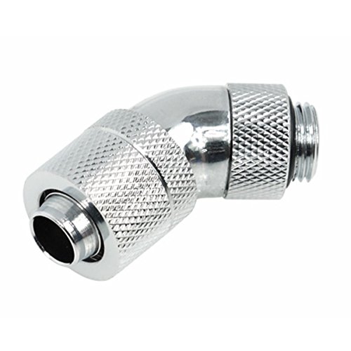 Alphacool 17151 HF 13/10 Anschraubtülle 45° drehbar G1/4 - Chrome Wasserkühlung Anschlüsse