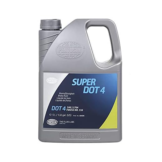 Pentosin 1204204 Corrosion Resistant Super Dot 4 Brake Fluid; 5 Liter