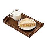 Serviertablett aus Holz, Vintage-Stil, Holztablett, für Teetasse, Caf...