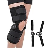 Mathgetin Hinged ROM Knee Brace with Side Stabilizers, Post Op Knee Immobilizer for Arthritis, ACL, MCL, PCL, Meniscus Tear, Medical Orthopedic Support After Surgery (Upgraded Version, Large)