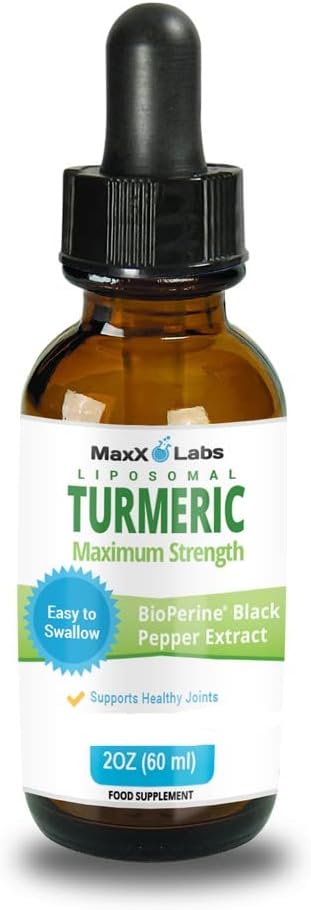 Liquid Turmeric Curcumin Supplements - Highest Potency 800mg - Turmeric Curcumin with Black Pepper Extract - Antioxidant, Joint Support - Tumeric Supplements w/ Bioperine - Non-GMO - 2oz