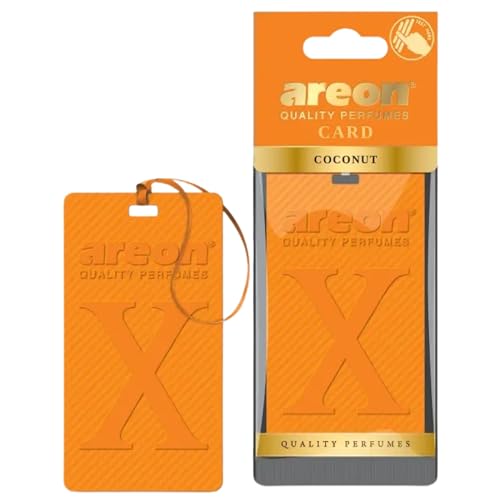 Image of AREON X Version Coconut Hanging Best Car Air Freshener - Long Lasting Scent for Car or Home - Long Lasting, Fresh, Luxurious Scent - Pack of 3