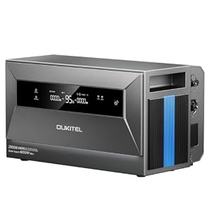 OUKITEL EP2500E Balkonkraftwerk-Speicher, 4 MPPT, 4000W Solareingang, erweiterbar bis 16,4 kWh, 800-2500W Netzbetrieb, 6000+ LiFePO4-Zyklen, App-Steuerung, Plug&Play